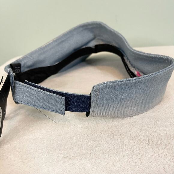 CG NEW YORK Womens BOSS Cap Golf Hat Sports Outdoor Rhinestone Cotton Blue NWT - Picture 8 of 9